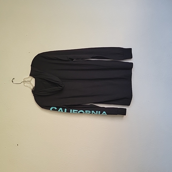 HUSTLE hoodie long sleeves tee size Medium logo front CALIFORNIA REPUBLIC - Picture 5 of 14